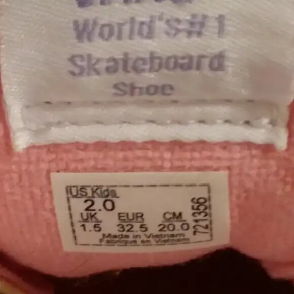 Vans Girl's High Tops Skateboard Shoe - Size 2 Youth - Picture 5 of 5